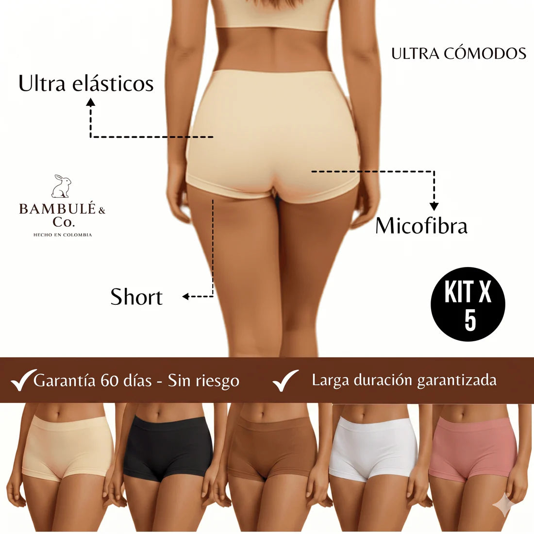 5 Boxers Seamless - microfibra